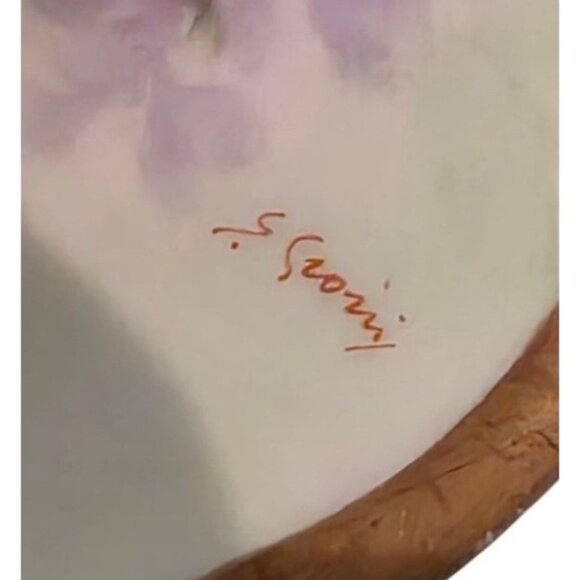 Antique Hand-Painted Tea Cup Saucer & Plate Limoges Signed Floral Gold Trim More - Picture 10 of 16